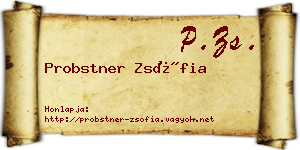 Probstner Zsófia névjegykártya