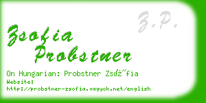 zsofia probstner business card